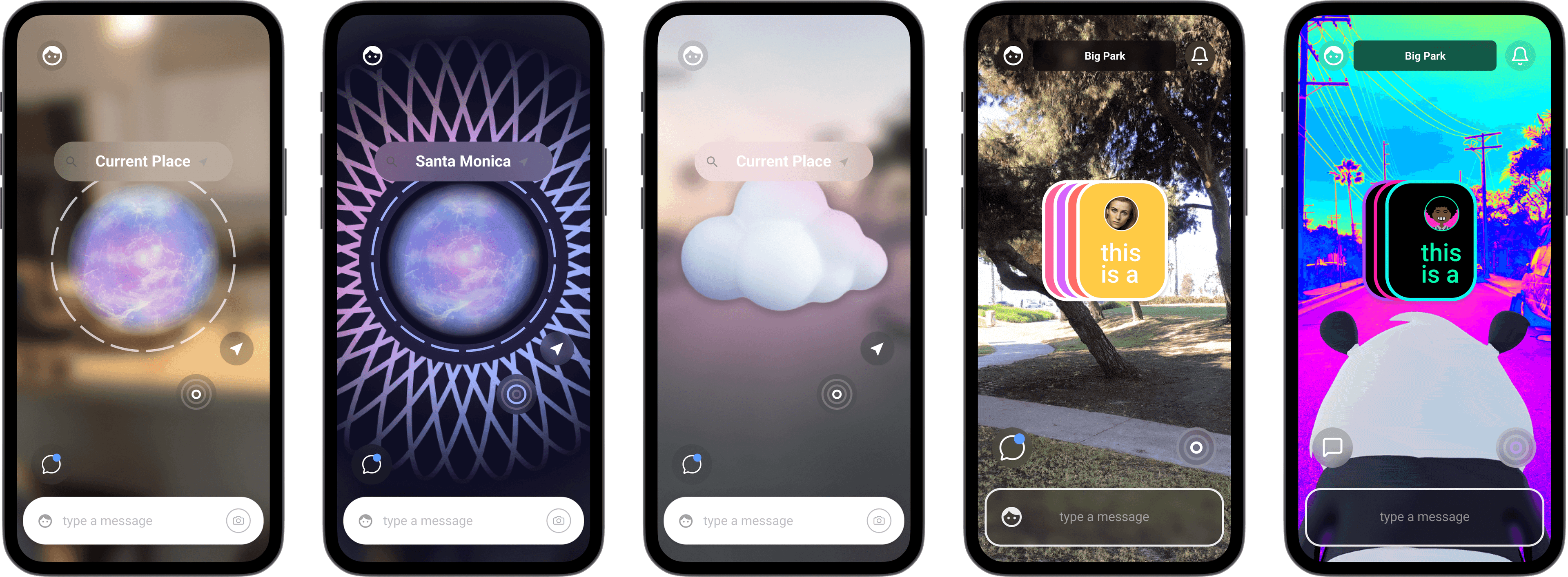 AR location and avatar features