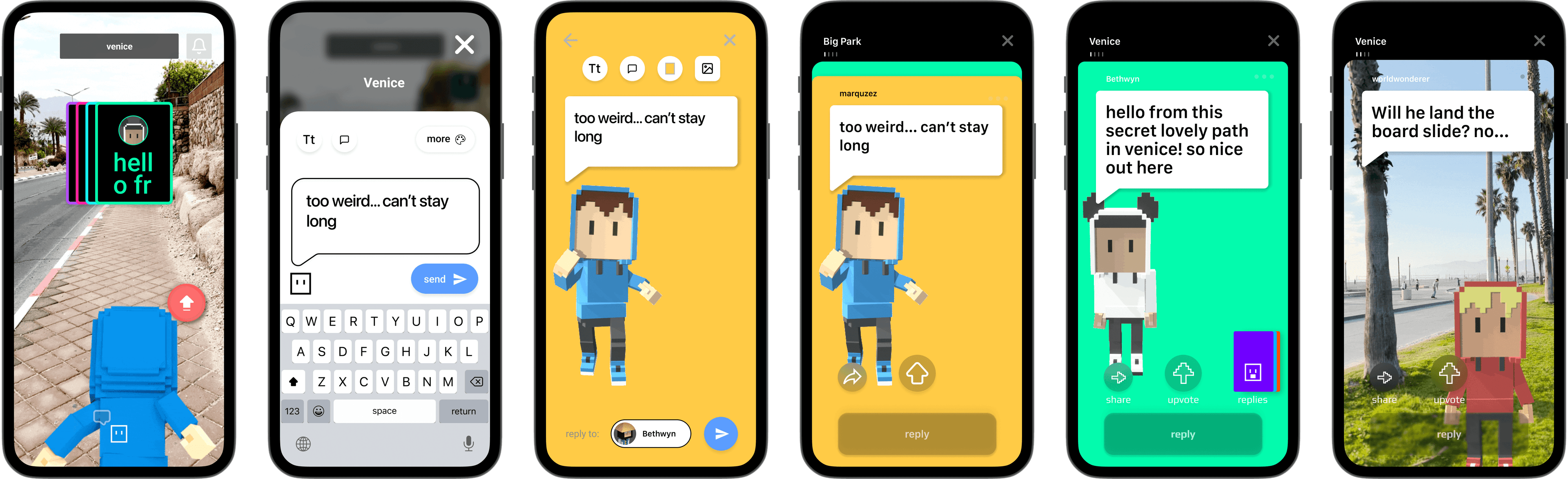 Voxel avatar messaging flow