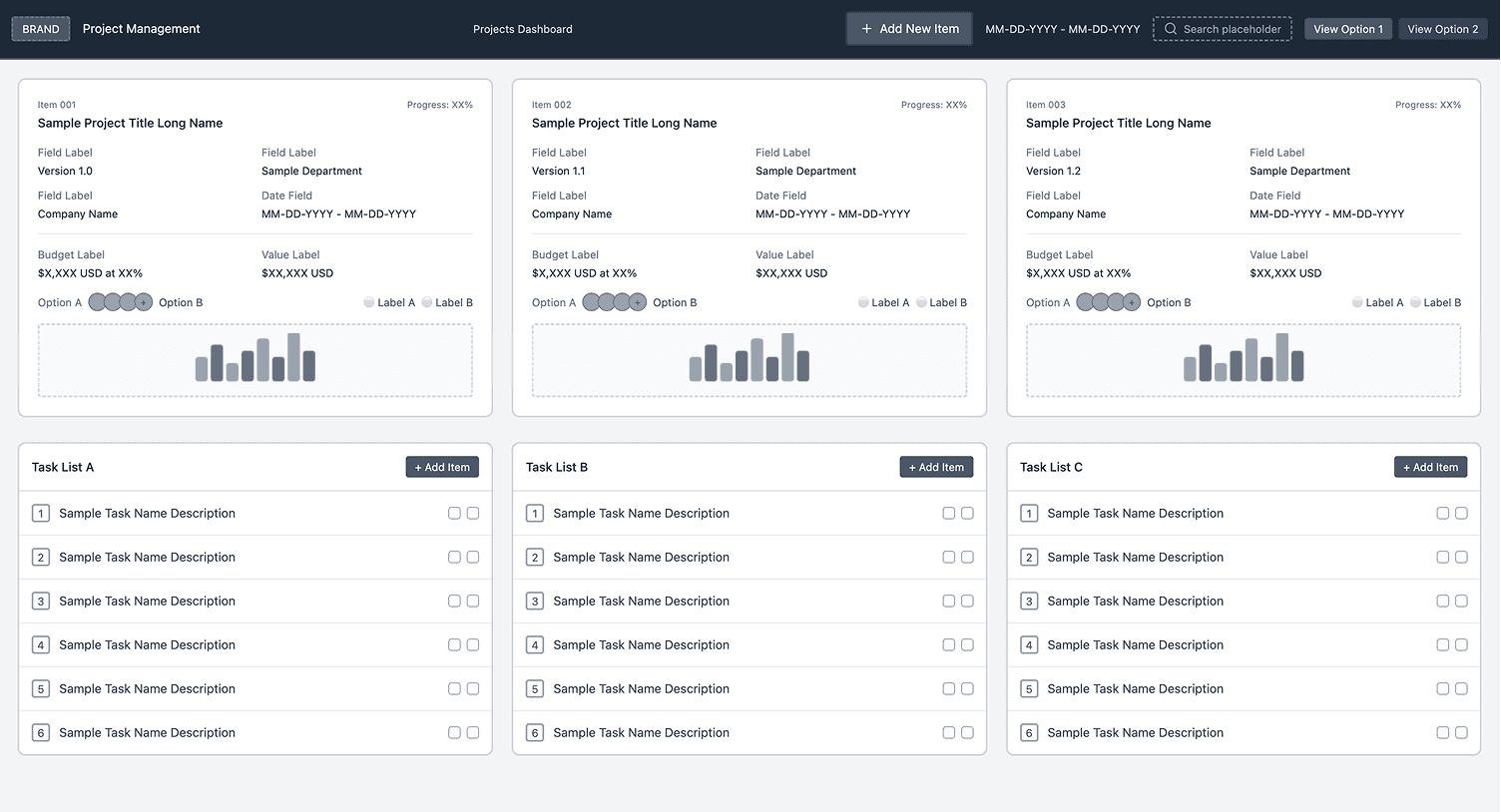Wireframe explorations
